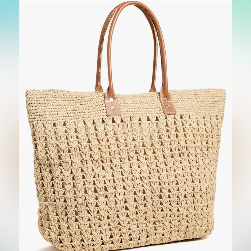 HAT ATTACK ANYA TOTE large vacation tote raffia